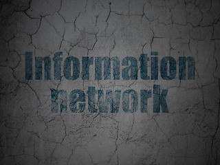 Image showing Information concept: Information Network on grunge wall background