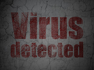 Image showing Security concept: Virus Detected on grunge wall background