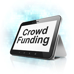 Image showing Finance concept: Crowd Funding on tablet pc computer