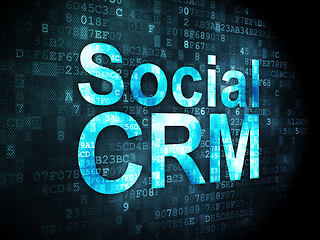 Image showing Finance concept: Social CRM on digital background