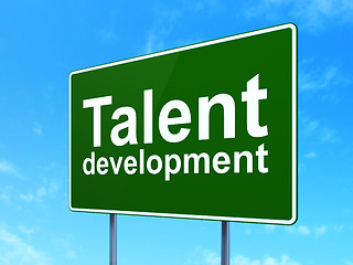 Image showing Education concept: Talent Development on road sign background