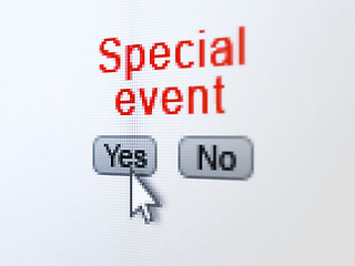 Image showing Finance concept: Special Event on digital computer screen