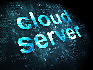 Image showing Cloud technology concept: Cloud Server on digital background