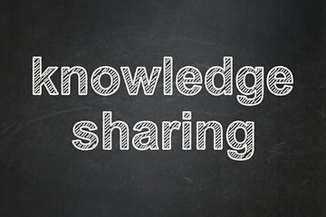 Image showing Education concept: Knowledge Sharing on chalkboard background