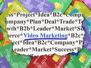 Image showing Business concept: Video Marketing on Credit Card background