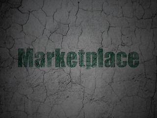 Image showing Marketing concept: Marketplace on grunge wall background