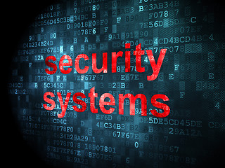 Image showing Protection concept: Security Systems on digital background