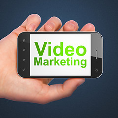 Image showing Business concept: Video Marketing on smartphone