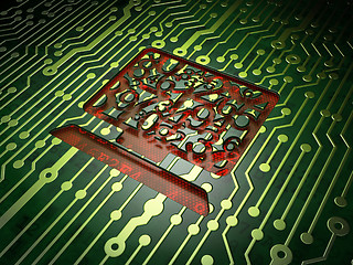 Image showing Education concept: Computer Pc on circuit board background