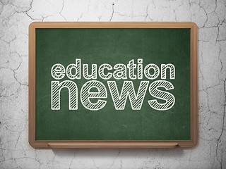 Image showing News concept: Education News on chalkboard background