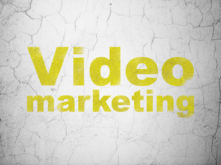 Image showing Finance concept: Video Marketing on wall background