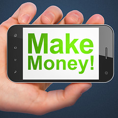 Image showing Business concept: Make Money! on smartphone