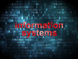 Image showing Information concept: Information Systems on digital background