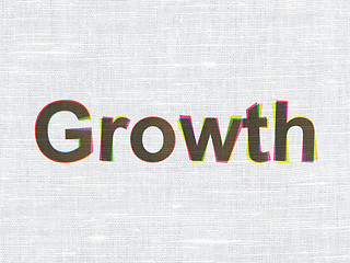 Image showing Business concept: Growth on fabric texture background