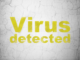 Image showing Privacy concept: Virus Detected on wall background