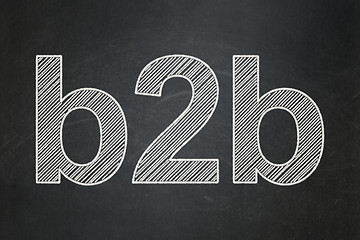 Image showing Finance concept: B2b on chalkboard background