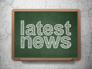 Image showing News concept: Latest News on chalkboard background