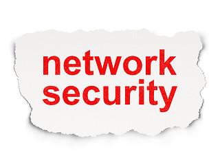 Image showing Security concept: Network Security on Paper background