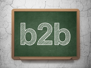 Image showing Business concept: B2b on chalkboard background