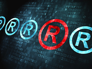 Image showing Law concept: Registered on digital background