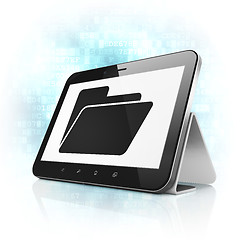Image showing Business concept: Folder on tablet pc computer