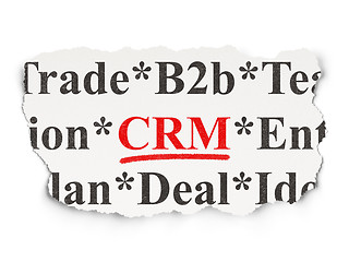 Image showing Finance concept: CRM on Paper background