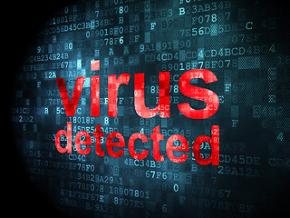 Image showing Protection concept: Virus Detected on digital background