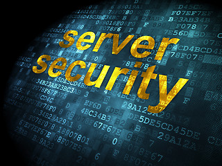Image showing Security concept: Server Security on digital background