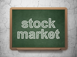 Image showing Finance concept: Stock Market on chalkboard background