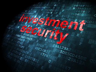 Image showing Safety concept: Investment Security on digital background