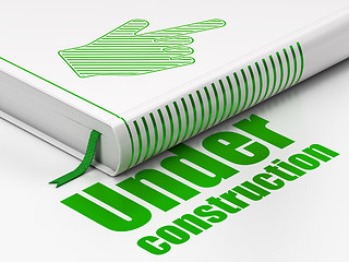 Image showing Web design concept: book Mouse Cursor, Under Construction