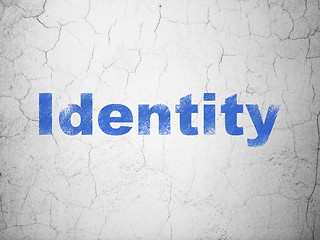 Image showing Privacy concept: Identity on wall background