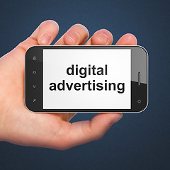 Image showing Advertising concept: Digital Advertising on smartphone