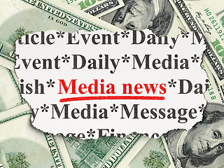 Image showing News concept: Media News on Money background