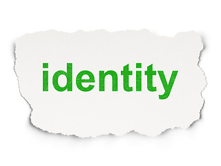 Image showing Security concept: Identity on Paper background