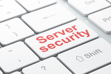 Image showing Privacy concept: Server Security on computer keyboard background