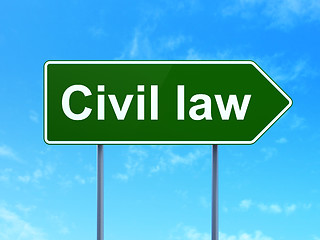 Image showing Law concept: Civil Law on road sign background