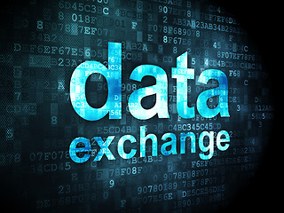 Image showing Information concept: Data Exchange on digital background