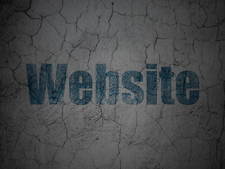 Image showing Web design concept: Website on grunge wall background