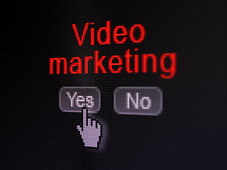 Image showing Finance concept: Video Marketing on digital computer screen