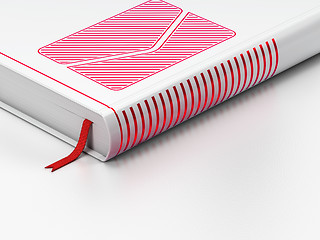 Image showing Business concept: closed book, Email on white background