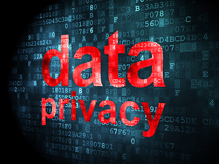 Image showing Security concept: Data Privacy on digital background
