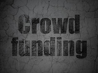 Image showing Business concept: Crowd Funding on grunge wall background