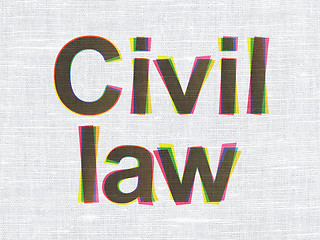 Image showing Law concept: Civil Law on fabric texture background