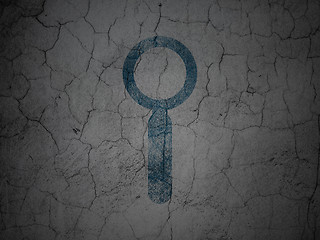 Image showing Web development concept: Search on grunge wall background