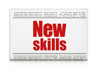 Image showing Education concept: newspaper headline New Skills