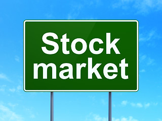 Image showing Business concept: Stock Market on road sign background