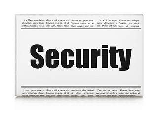 Image showing Security concept: newspaper headline Security