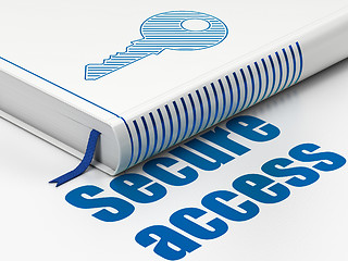 Image showing Protection concept: book Key, Secure Access on white background
