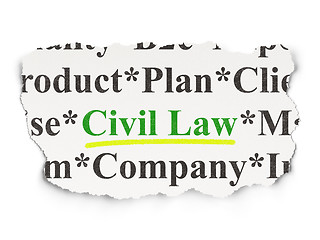 Image showing Law concept: Civil Law on Paper background